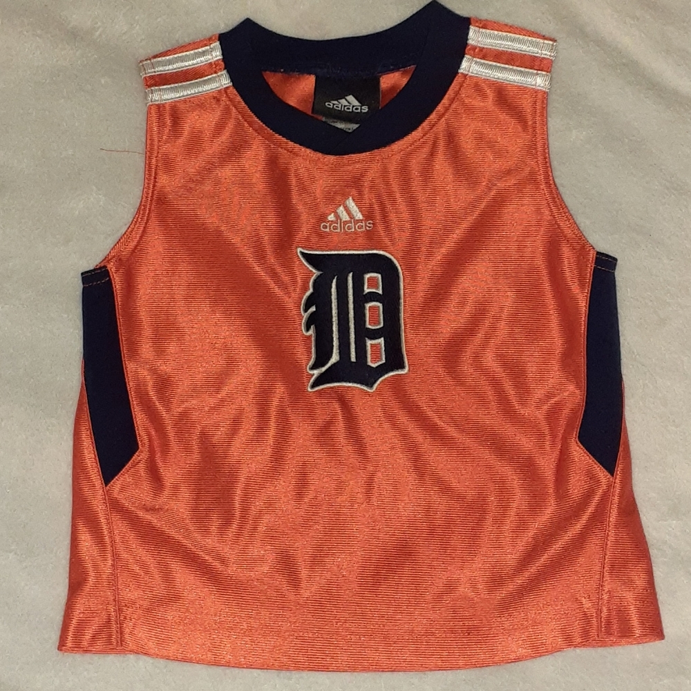 Y2K Adidas Detroit Tigers Vintage Basketball Jersey MLB Baseball